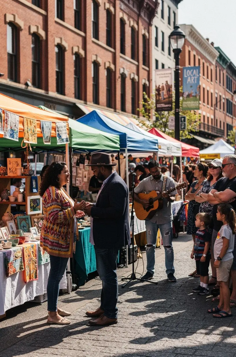 Live music enhances community outdoor gatherings.